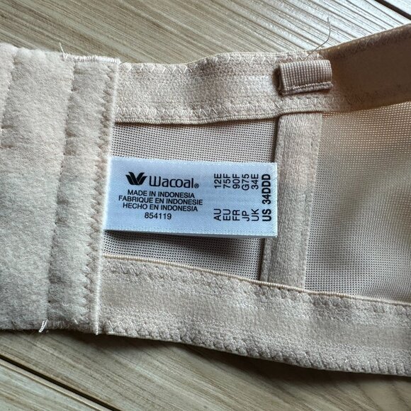 Wacoal Red Carpet Strapless Bra 34DDD - Picture 3 of 6